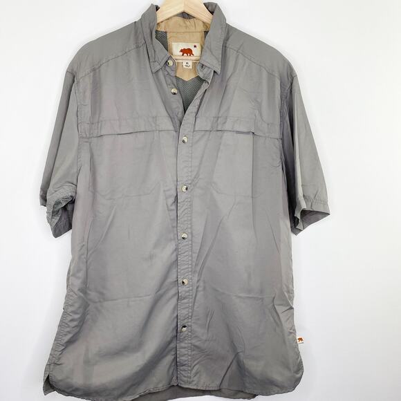Dakota Grizzly Grey Short Sleeve Button Front Shirt Men's Size X-Large XL - Picture 1 of 9